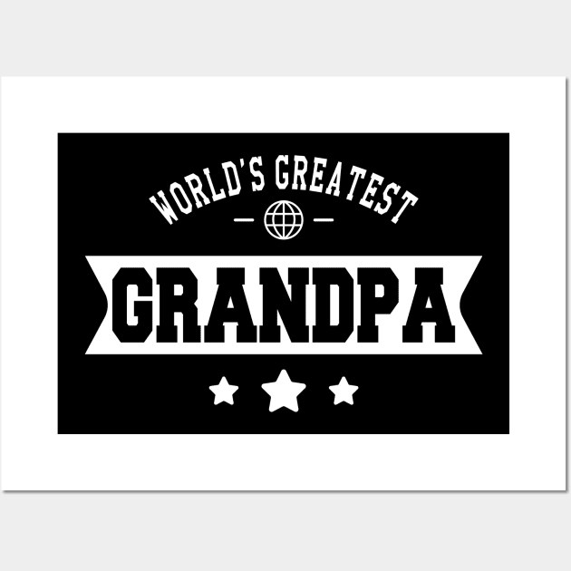 Grandpa - World's Greatest Grandpa Wall Art by KC Happy Shop